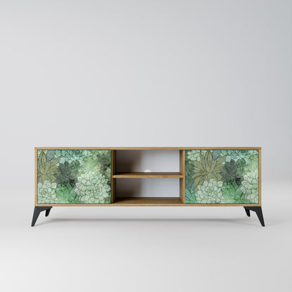 SUCCULENT CLUSTER 2-dörrars TV-bänk i ekeffekt