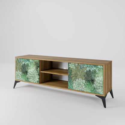 SUCCULENT CLUSTER 2-dörrars TV-bänk i ekeffekt