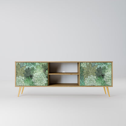 SUCCULENT CLUSTER 2-dörrars TV-bänk i ekeffekt