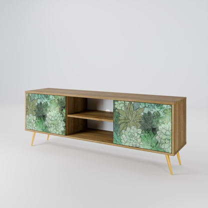 SUCCULENT CLUSTER 2-dörrars TV-bänk i ekeffekt