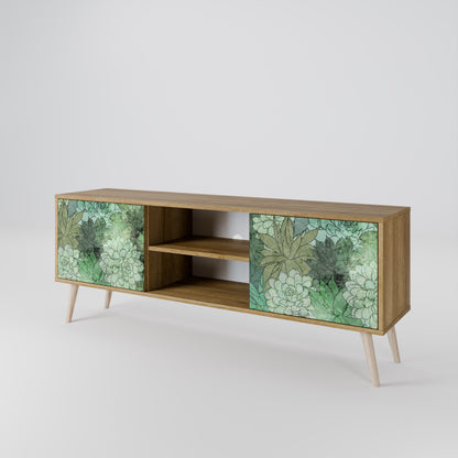 SUCCULENT CLUSTER 2-dörrars TV-bänk i ekeffekt