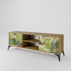 SUCCULENTS KALEIDOSCOPE 2-Door TV Stand in Oak Effect