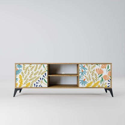 HELLO SPRING 2-Door TV Stand in Oak Effect
