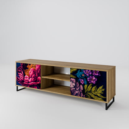 BLOOMING ELEGANCE 2-dörrars TV-bänk i ekeffekt