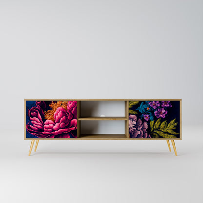 BLOOMING ELEGANCE 2-dörrars TV-bänk i ekeffekt