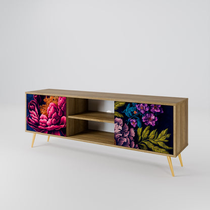 BLOOMING ELEGANCE 2-dörrars TV-bänk i ekeffekt