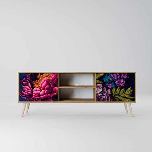 BLOOMING ELEGANCE 2-dörrars TV-bänk i ekeffekt