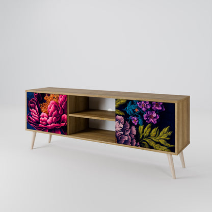 BLOOMING ELEGANCE 2-dörrars TV-bänk i ekeffekt