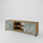 NIGHT LADY 2-Door TV Stand in Oak Effect