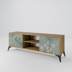 NIGHT LADY 2-Door TV Stand in Oak Effect