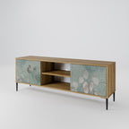 NIGHT LADY 2-Door TV Stand in Oak Effect