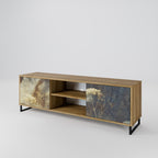 GENTLE POWER 2-Door TV Stand in Oak Effect
