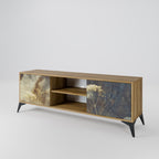 GENTLE POWER 2-Door TV Stand in Oak Effect
