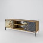 GENTLE POWER 2-Door TV Stand in Oak Effect