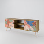 PASTEL DESTINY 2-Door TV Stand in Oak Effect