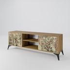 HERBAL GRACE 2-Door TV Stand in Oak Effect