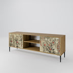 HERBAL GRACE 2-Door TV Stand in Oak Effect