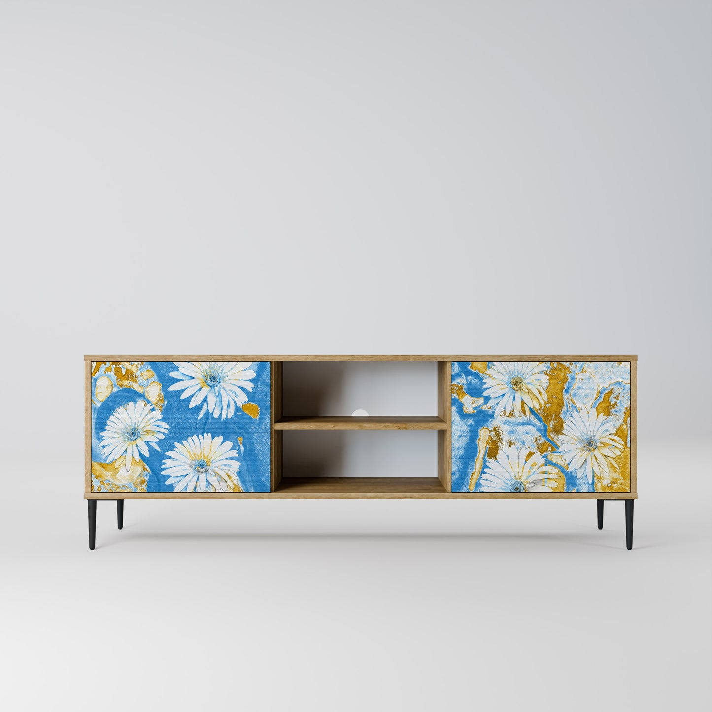 DAISY LUXE 2-dörrars TV-bänk i ekeffekt