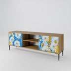 DAISY LUXE 2-Door TV Stand in Oak Effect