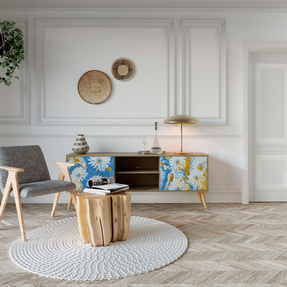 DAISY LUXE TV-bänk med två dörrar