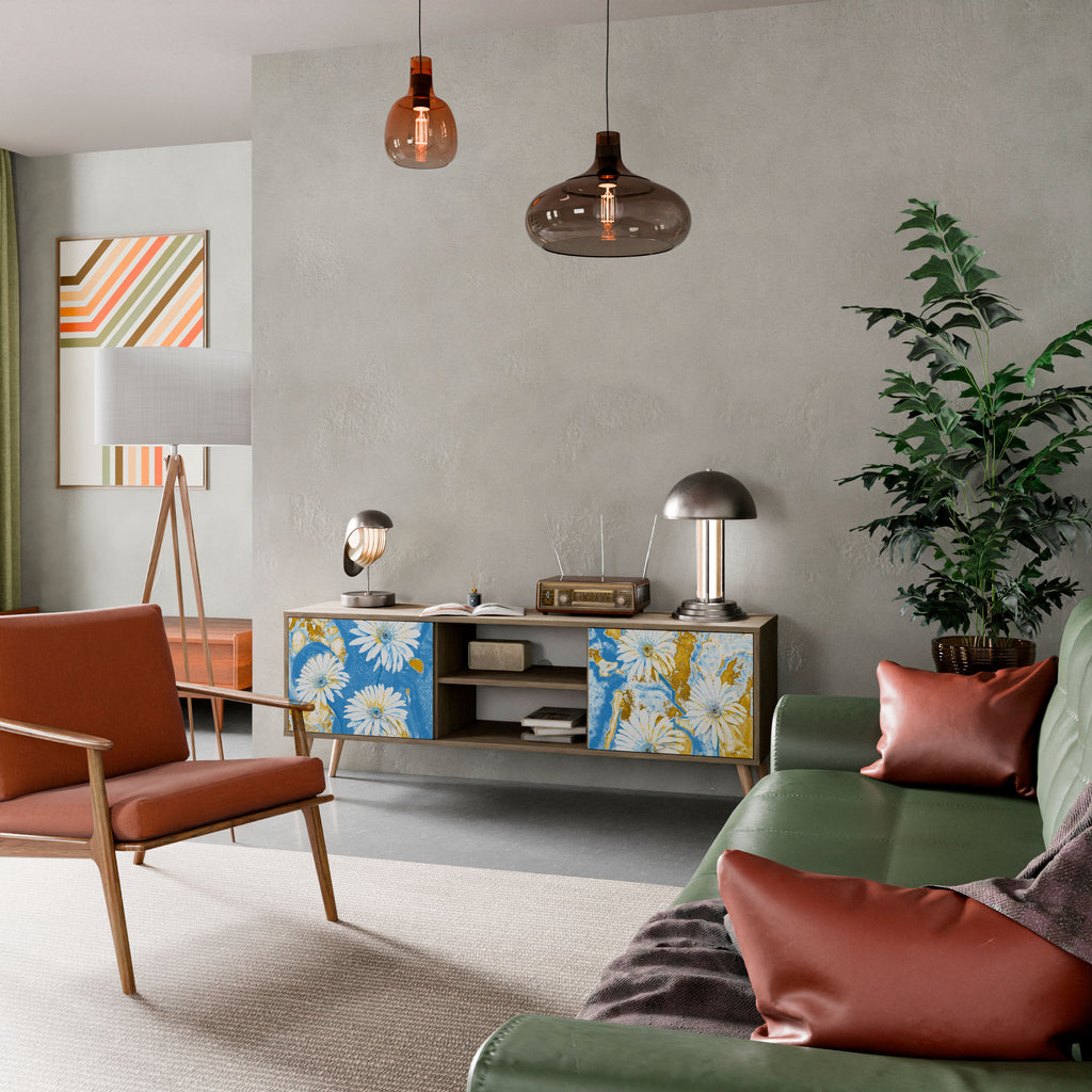 DAISY LUXE 2-dörrars TV-bänk i ekeffekt