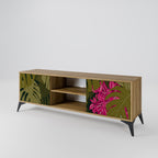 TROPICAL BEAUTY 2-Door TV Stand in Oak Effect