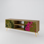 TROPICAL BEAUTY 2-Door TV Stand in Oak Effect