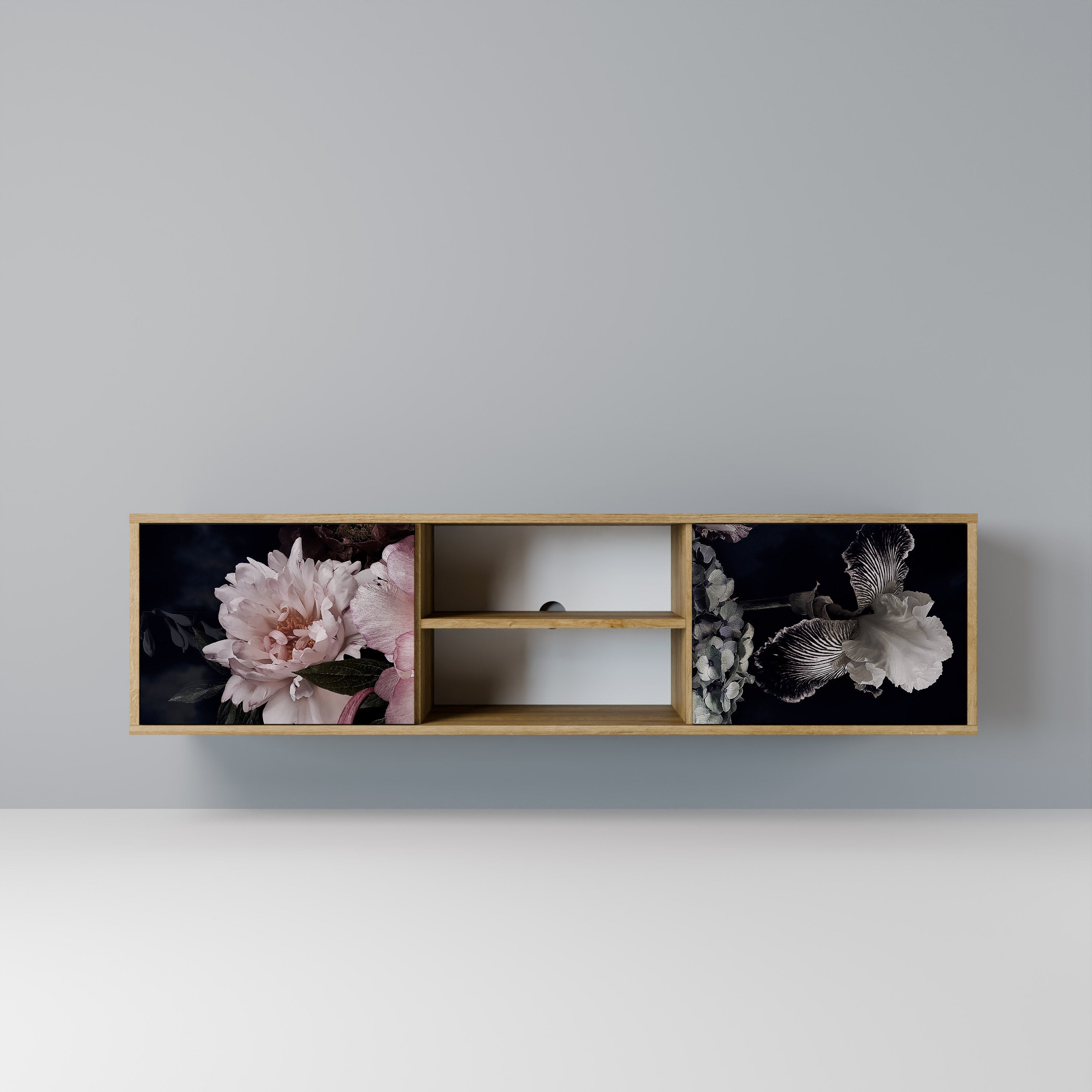 PURE BLOSSOM 2-dörrars TV-bänk i ekeffekt