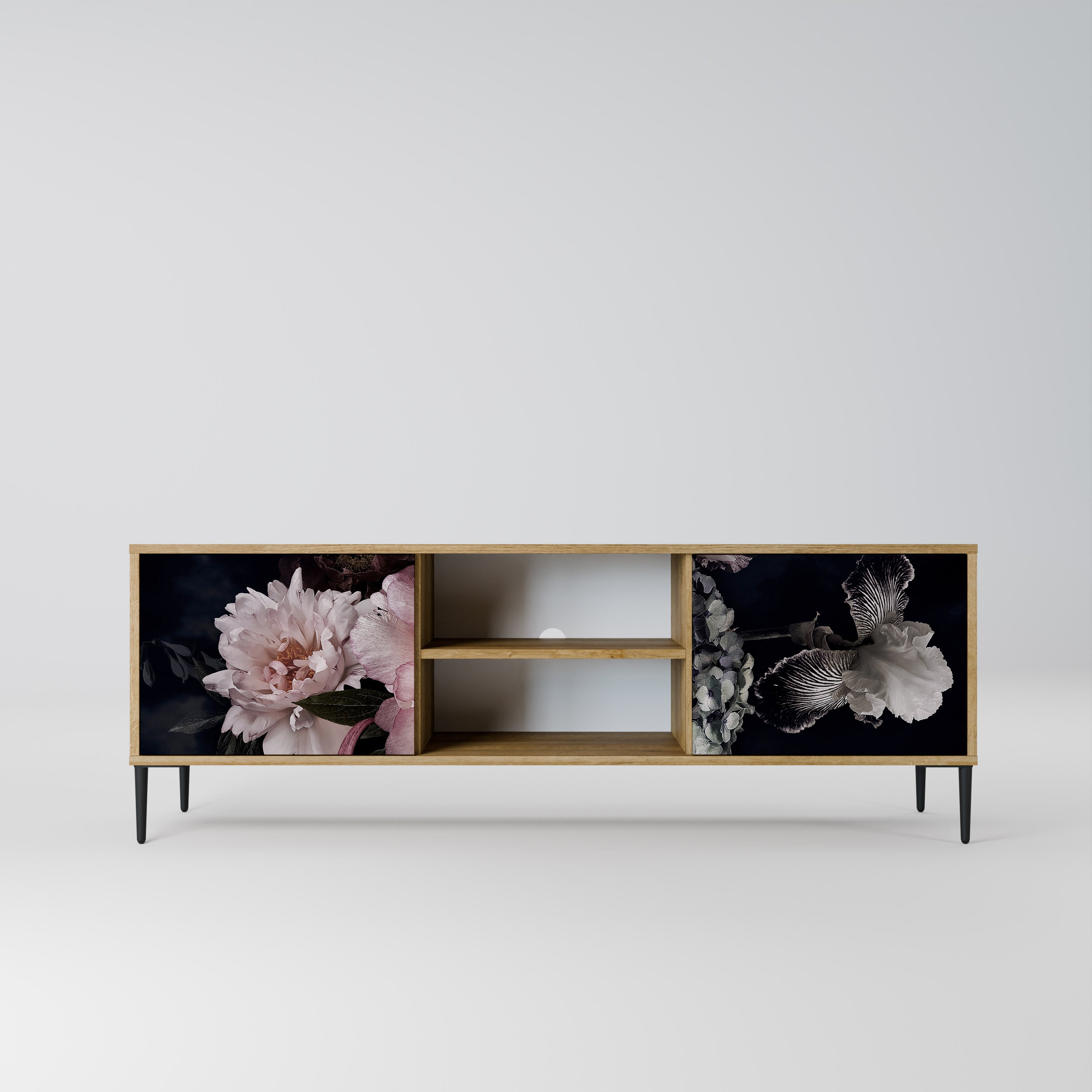 PURE BLOSSOM 2-dörrars TV-bänk i ekeffekt