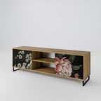 LUSH ELEGANCE 2-Door TV Stand in Oak Effect