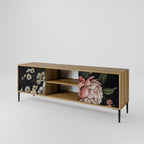 LUSH ELEGANCE 2-Door TV Stand in Oak Effect