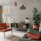 LUSH ELEGANCE 2-Door TV Stand in Oak Effect