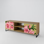 FRAGILE BEAUTY 2-Door TV Stand in Oak Effect