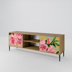 FRAGILE BEAUTY 2-Door TV Stand in Oak Effect