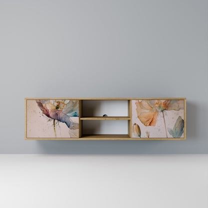 SOFTEN POPPY 2-Door TV Stand in Oak Effect