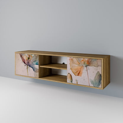 SOFTEN POPPY 2-Door TV Stand in Oak Effect