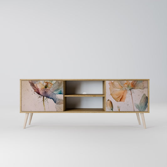 SOFTEN POPPY 2-Door TV Stand in Oak Effect