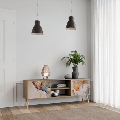 SOFTEN POPPY 2-Door TV Stand in Oak Effect