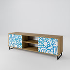 BLOOMY MORNING 2-Door TV Stand in Oak Effect