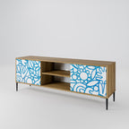 BLOOMY MORNING 2-Door TV Stand in Oak Effect