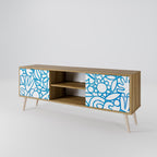 BLOOMY MORNING 2-Door TV Stand in Oak Effect