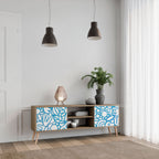 BLOOMY MORNING 2-Door TV Stand in Oak Effect