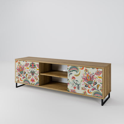 ORGANIC FOLKLORE 2-Door TV Stand in Oak Effect