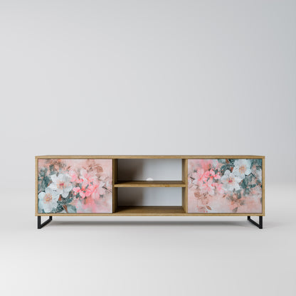 CHERRY BLOSSOM 2-Door TV Stand in Oak Effect