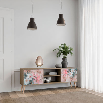 CHERRY BLOSSOM 2-Door TV Stand in Oak Effect