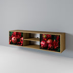 DAHLIAS AND POMEGRANATES 2-Door TV Stand in Oak Effect
