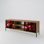 DAHLIAS AND POMEGRANATES 2-Door TV Stand in Oak Effect