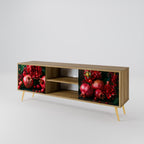 DAHLIAS AND POMEGRANATES 2-Door TV Stand in Oak Effect