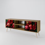 DAHLIAS AND POMEGRANATES 2-Door TV Stand in Oak Effect