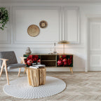 DAHLIAS AND POMEGRANATES 2-Door TV Stand in Oak Effect